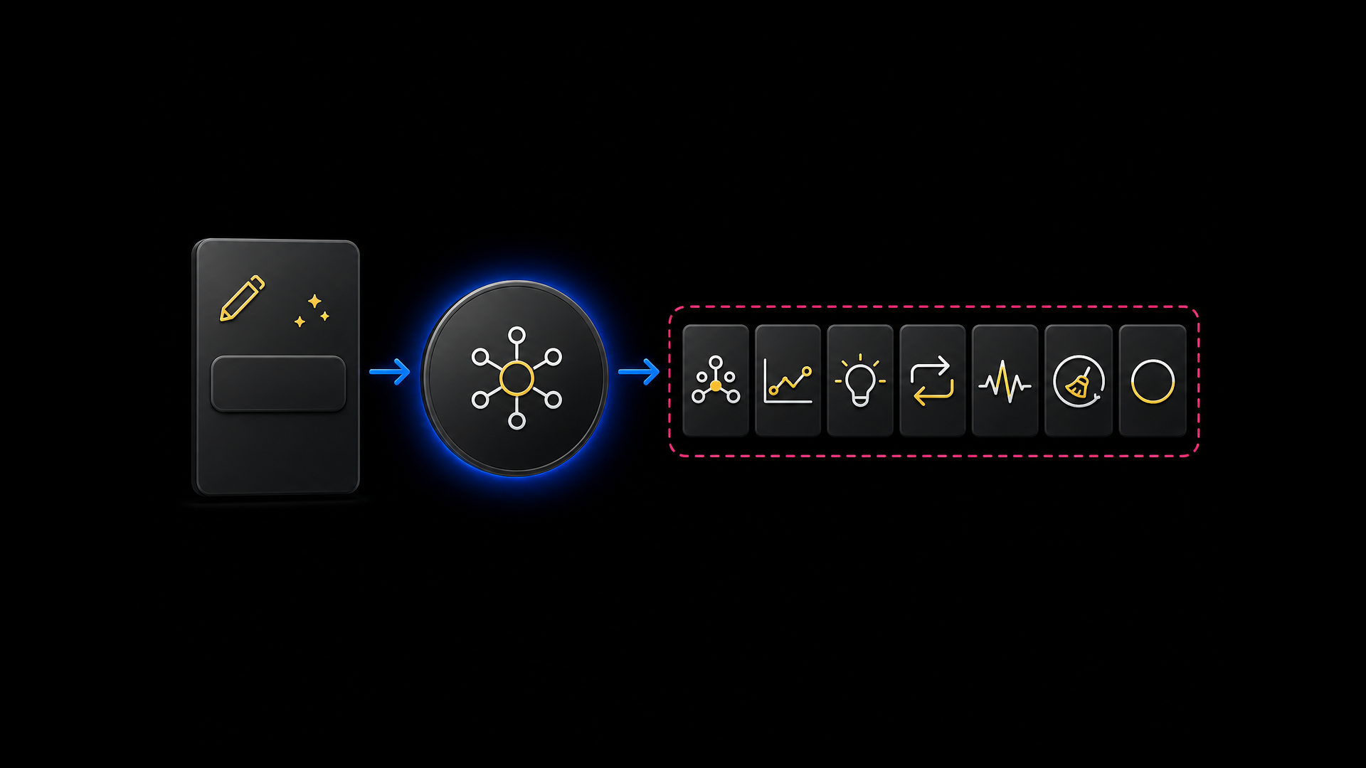 Slash command menu with strategy backtest and market shortcuts